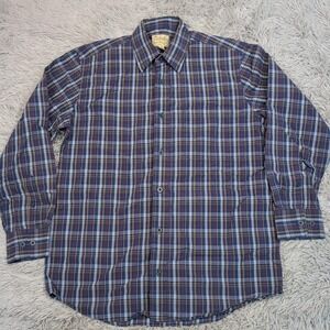 Cabela's Shirt Mens M Blue Check Pocket Gorpcore Button Up‎ Preppy Casual